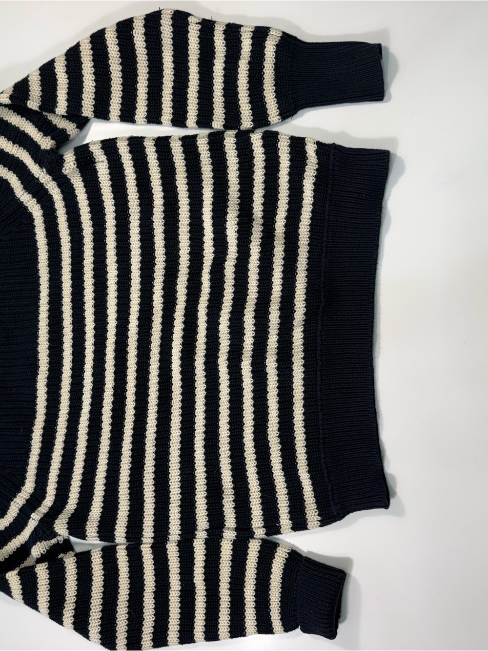 J. Crew 100% Cotton Knit Striped Crew Sweater - Picture 7 of 7